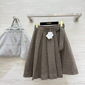 Brunello Cucinelli new wool pleated skirt